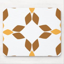 vacker brun blomkål mönster musmatta