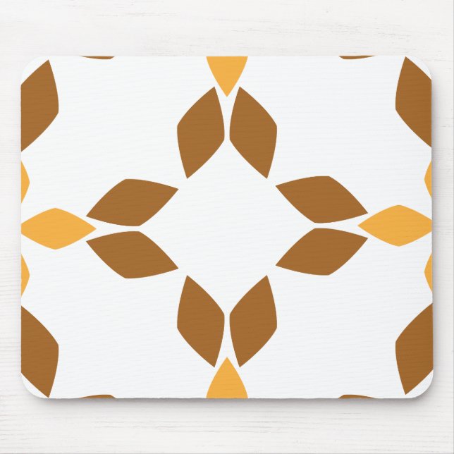 vacker brun blomkål mönster musmatta (Framsidan)
