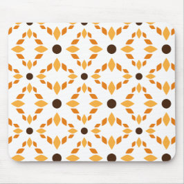 vacker brun blomkål mönster musmatta