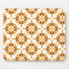 vacker brun blomkål mönster musmatta