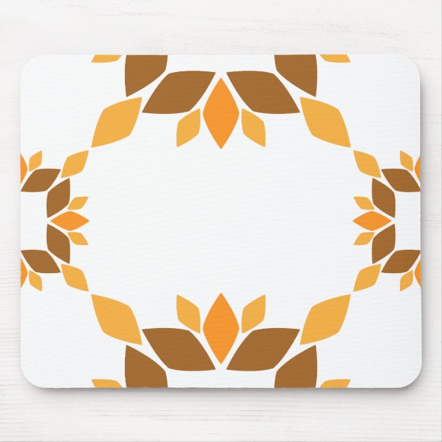 vacker brun blomkål mönster musmatta (Framsidan)