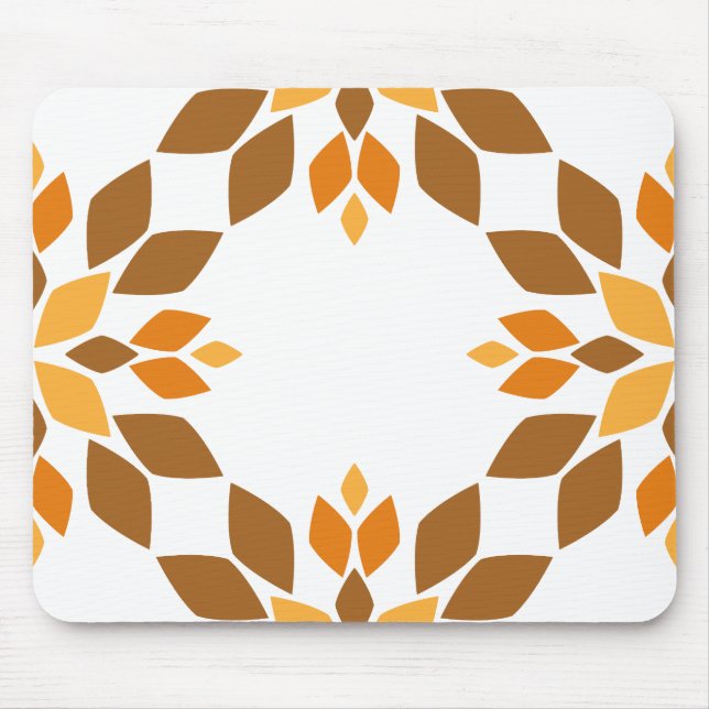 vacker brun blomkål mönster musmatta (Framsidan)