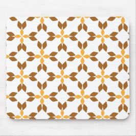 vacker brun blomkål mönster musmatta