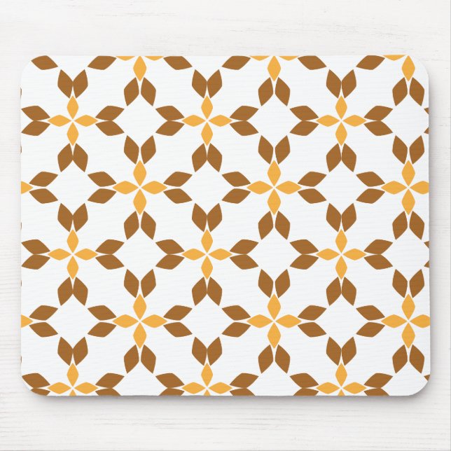 vacker brun blomkål mönster musmatta (Framsidan)