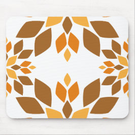 vacker brun blomkål mönster musmatta