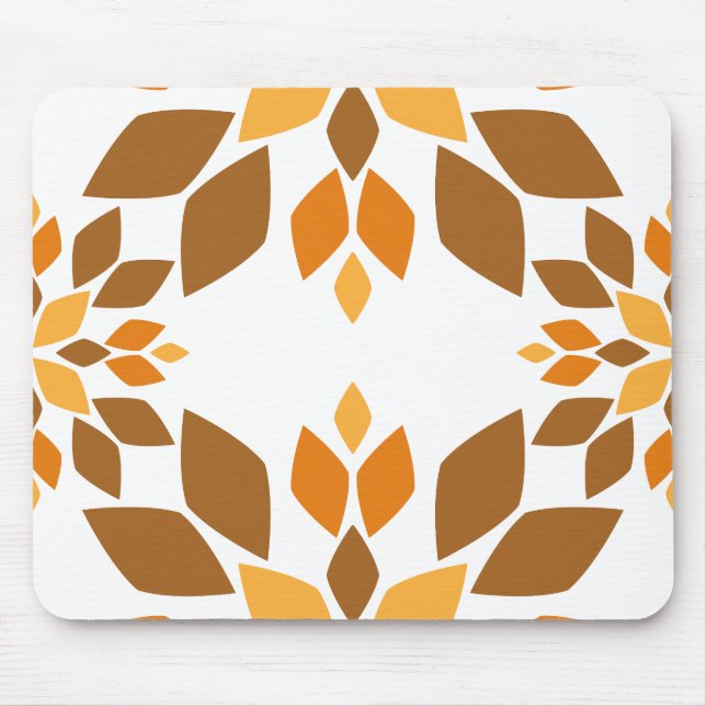 vacker brun blomkål mönster musmatta (Framsidan)