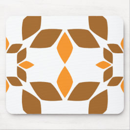 vacker brun blomkål mönster musmatta