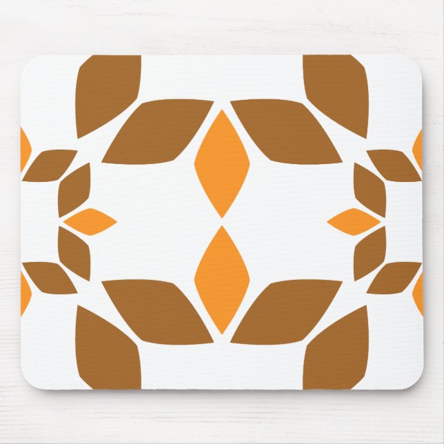 vacker brun blomkål mönster musmatta (Framsidan)