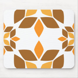 vacker brun blomkål mönster musmatta