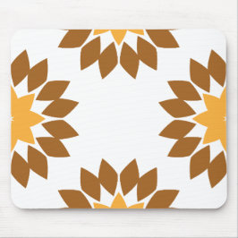 vacker brun blomkål mönster musmatta