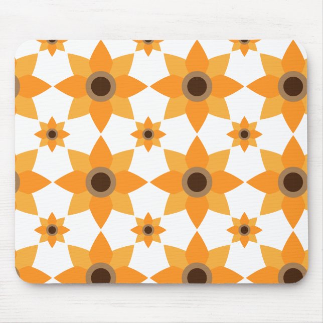 vacker brun blomkål mönster musmatta (Framsidan)