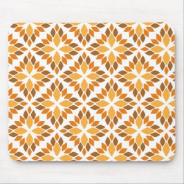 vacker brun blomkål mönster musmatta