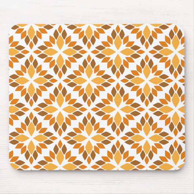 vacker brun blomkål mönster musmatta (Framsidan)