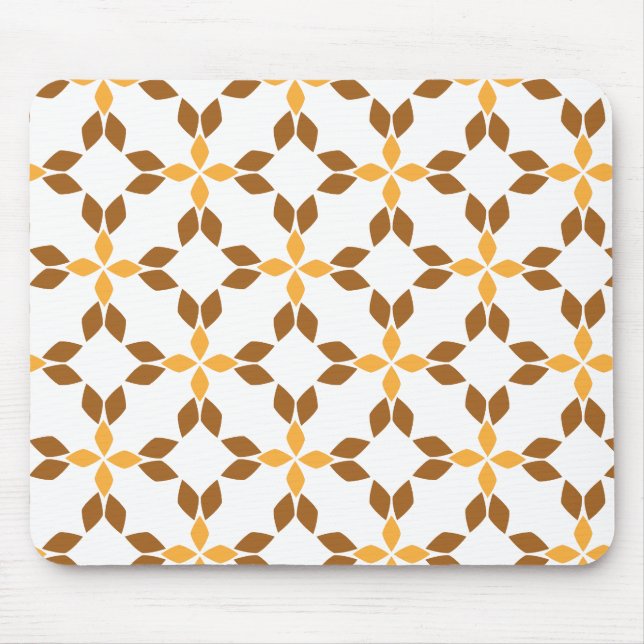 vacker brun blomkål mönster musmatta (Framsidan)