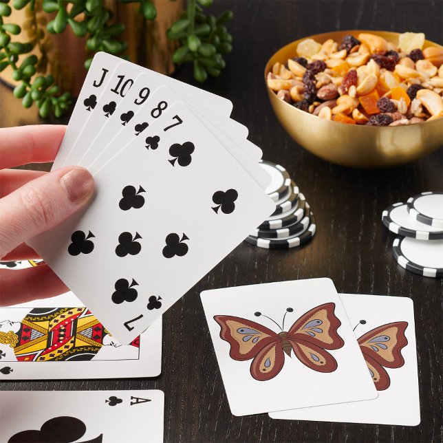 Vacker Brun Fjäril Casinokort (Skapare uppladdad)