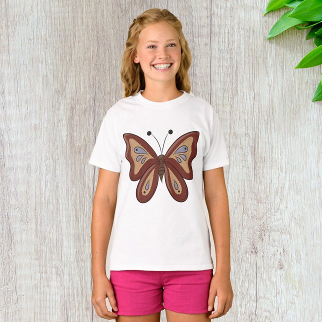 Vacker Brun Fjäril T Shirt (Skapare uppladdad)