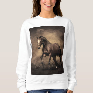 Vacker brun häst dekorativ kudde t shirt