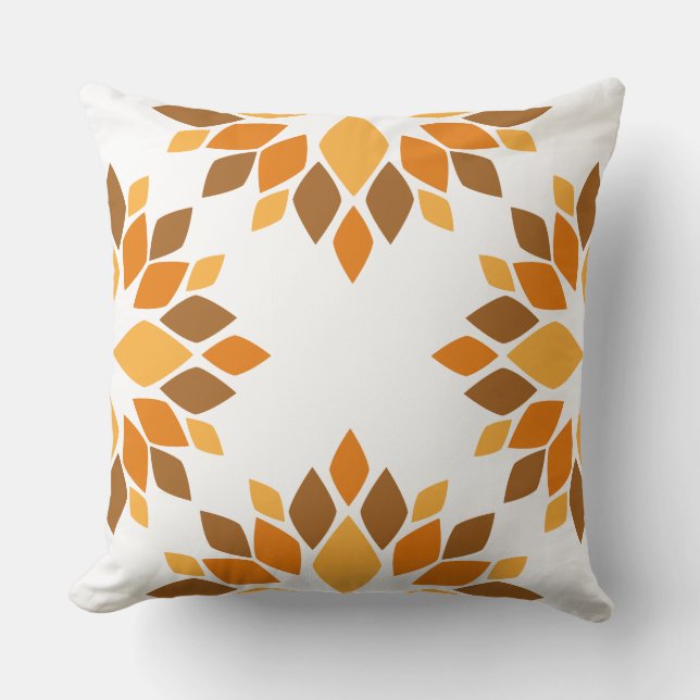 vacker brunkolskudde av blommönster kudde (Framsida)