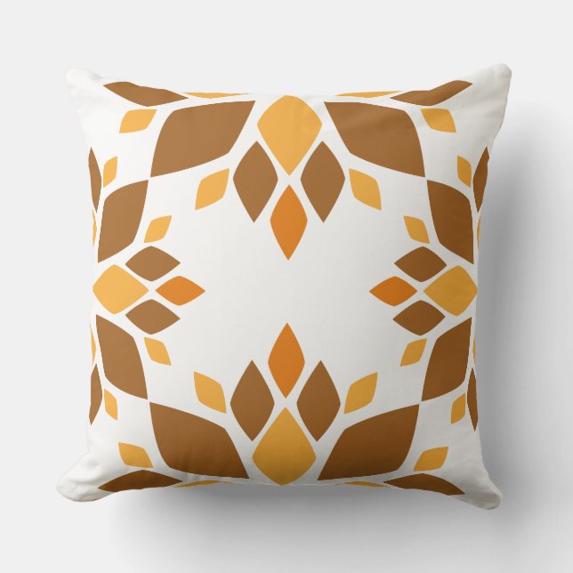 vacker brunkolskudde av blommönster kudde (Framsida)