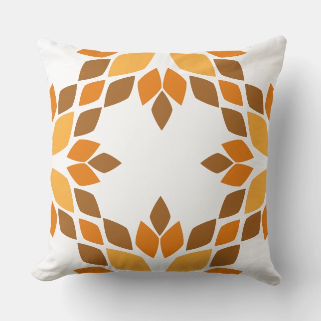 vacker brunkolskudde av blommönster kudde (Framsida)