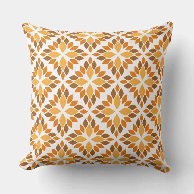 vacker brunkolskudde av blommönster kudde (Framsida)