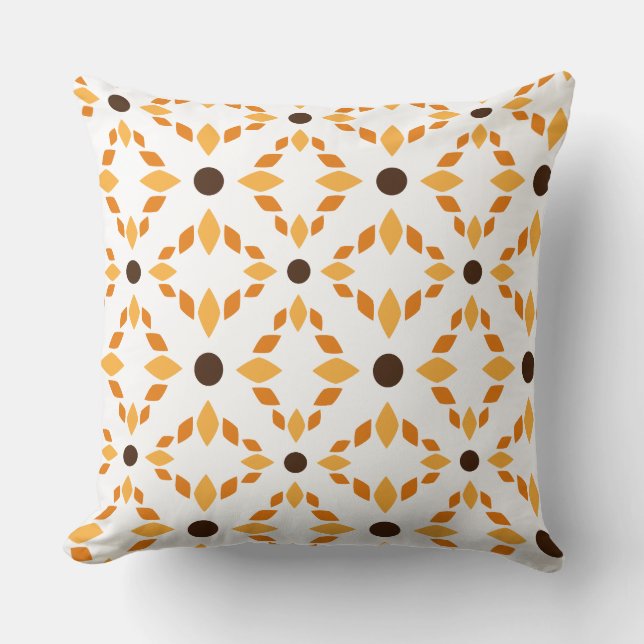 vacker brunkolskudde av blommönster kudde (Framsida)