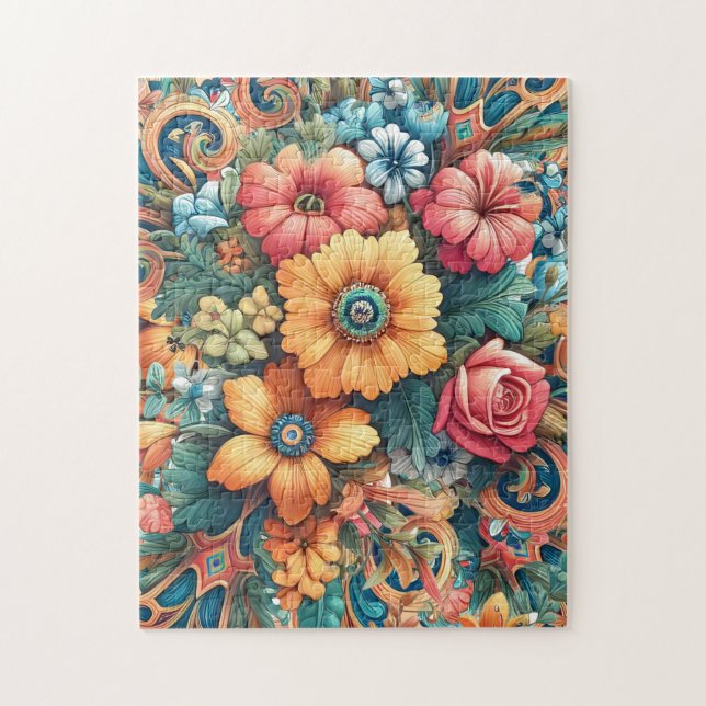 Vacker bukett blommor pussel (Vertikal)
