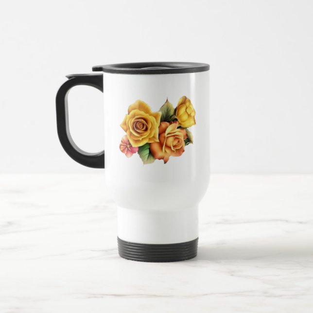 Vacker bukett med gula rosor-74878 resemugg (Vänster)