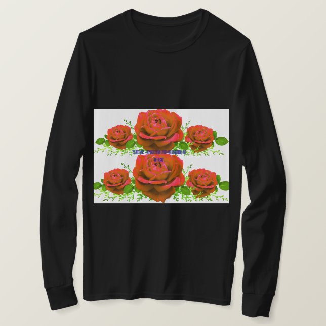 Vacker bukett med röda rosor Fotografi | Romantisk T Shirt (Design framsida)