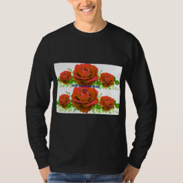 Vacker bukett med röda rosor Fotografi | Romantisk T Shirt