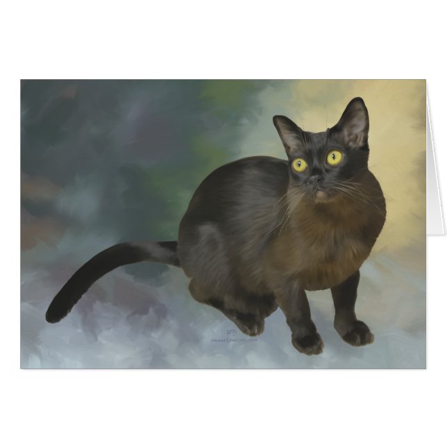 Vacker burmese hälsningskort (Framsidan Horizontal)