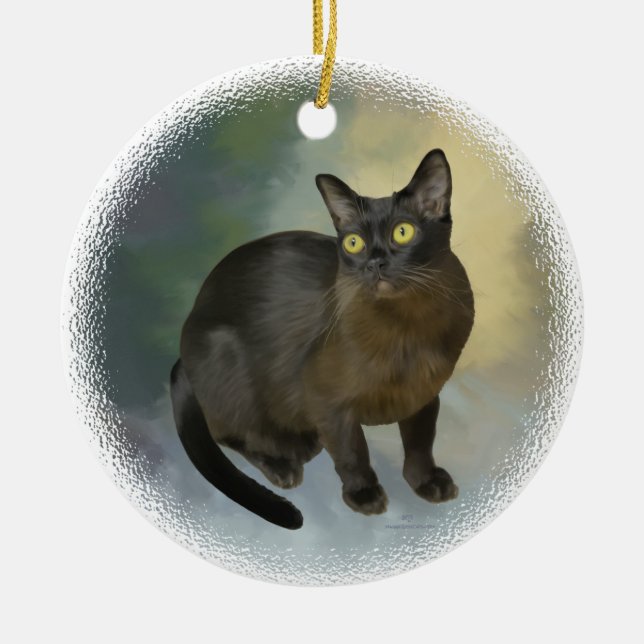 Vacker burmese julgransprydnad keramik (Framsidan)