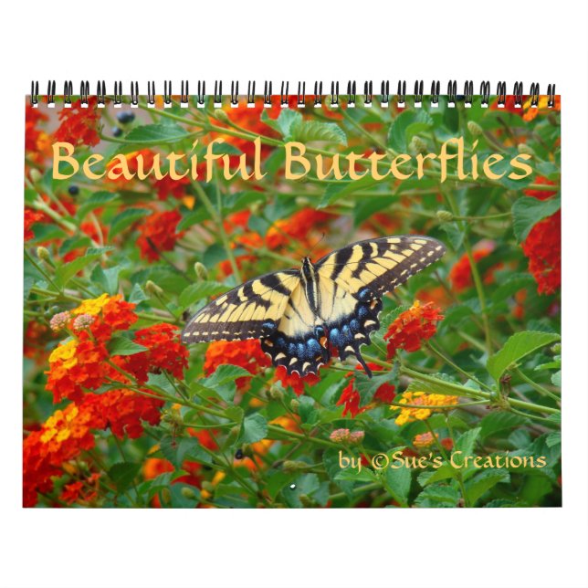 Vacker Butterflies-kalender Kalender (Omslag)