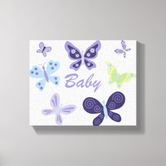 Vacker Butterflies Nursery (10"x8") Canvastryck