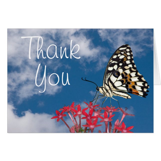 Vacker Butterfly Hälsningskort (Framsidan Horizontal)