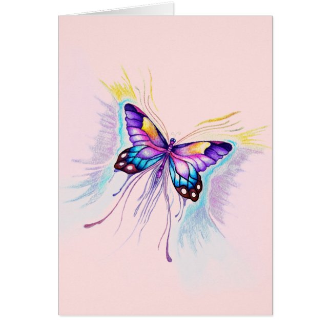 Vacker Butterfly Hälsningskort (Framsidan)