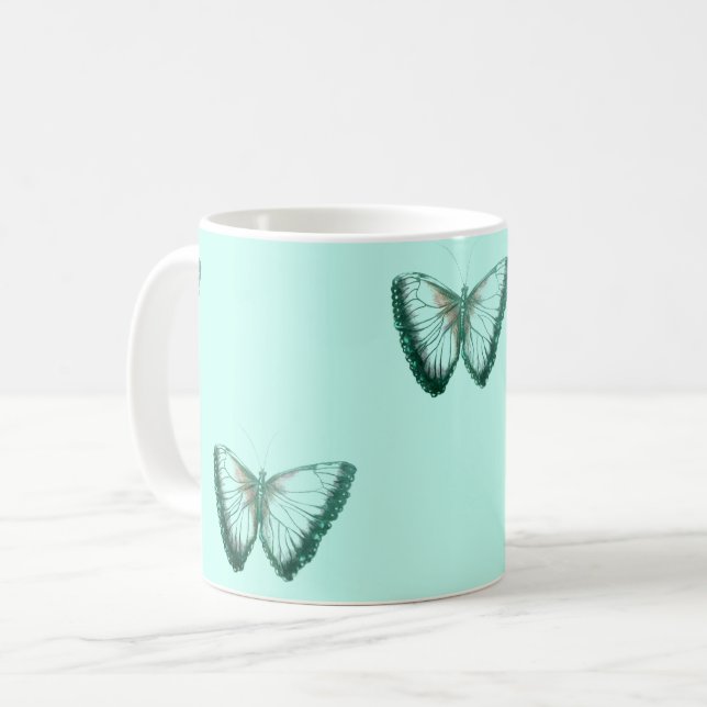 Vacker Butterfly Kaffemugg (Framsida vänster)