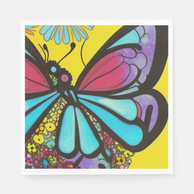 Vacker Butterfly Pappersservett (Framsidan)