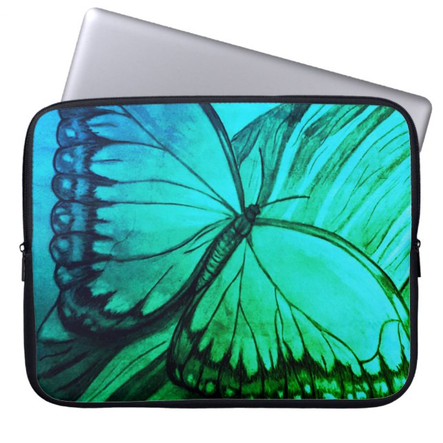 Vacker Butterfly Sketch Laptop Fodral (Framsidan)