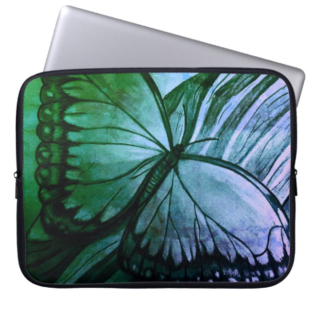 Vacker Butterfly Sketch Laptop Fodral (Framsidan)