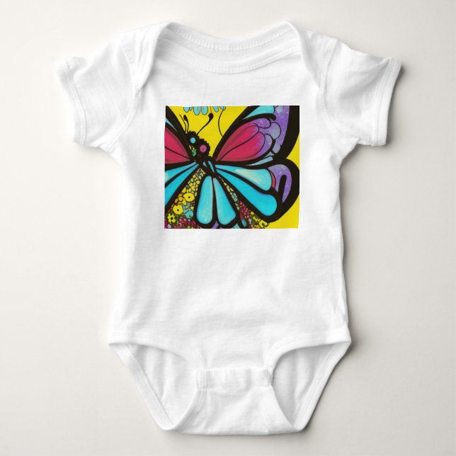Vacker Butterfly T Shirt (Framsida)