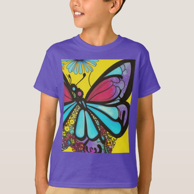Vacker Butterfly T Shirt (Framsida)