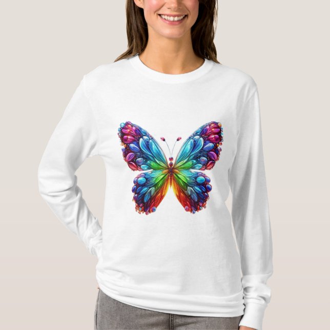 Vacker Butterfly T Shirt (Framsida)