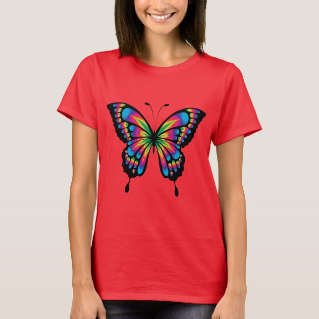 Vacker Butterfly T Shirt (Framsida)