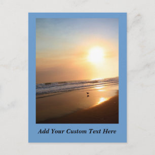 Vacker California Ocean Sunset-vykort Vykort