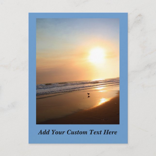 Vacker California Ocean Sunset-vykort Vykort (Framsida)