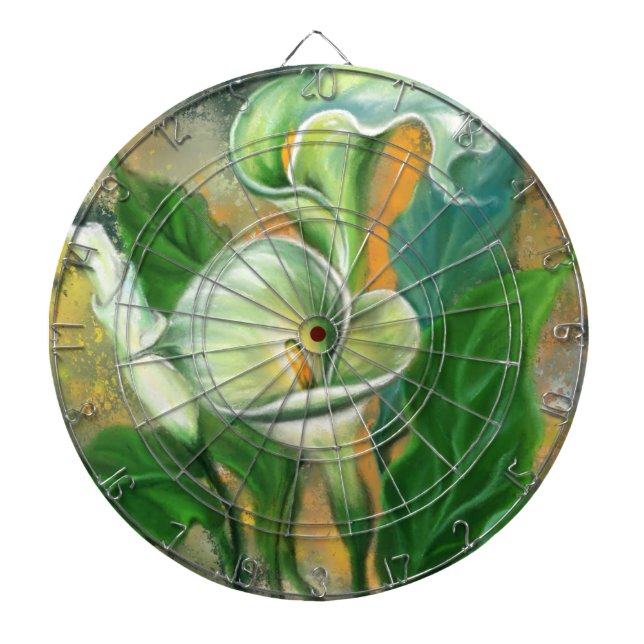 Vacker Calla Lily Flowers Dart Board Darttavla (Framsidan)