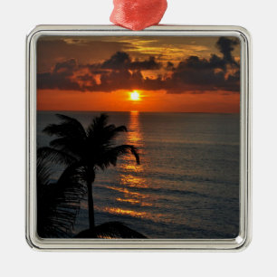 Vacker Cancun Sunset Julgransprydnad Metall