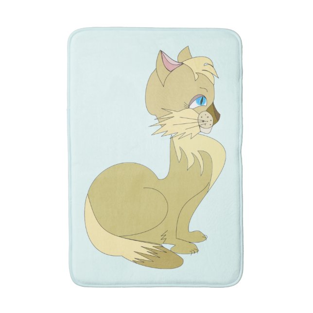Vacker Cat Bath Mat Badrumsmatta (Framsidan (Vertikal))