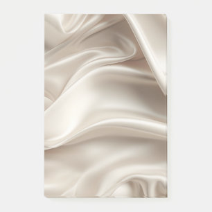 Vacker Champagne Guld Romantisk Falsk Satin Bröllo Post-it Block